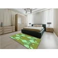 thumbnail image 5 of Ahgly Company Machine Washable Indoor Square Transitional Green Area Rugs, 4' Square, 5 of 7