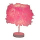 thumbnail image 4 of Lámpara de mesa con plumas Zulema Decoración de farol luz de escritorio de noche Rosado, 4 of 8