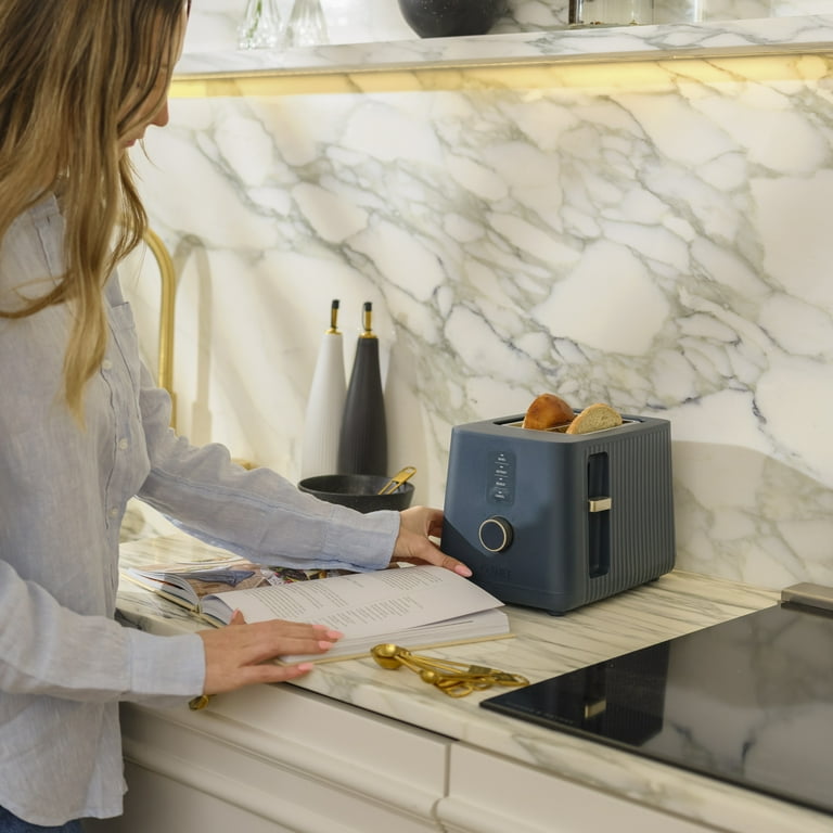 Free Shipping! Thyme Table Slice Toaster Atlantic Blue with