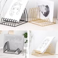 thumbnail image 4 of GROWTH TANK Irregular Desktop Organizer Iron Wire Desktop Storage Rack Bookshelf B Black, 4 of 9