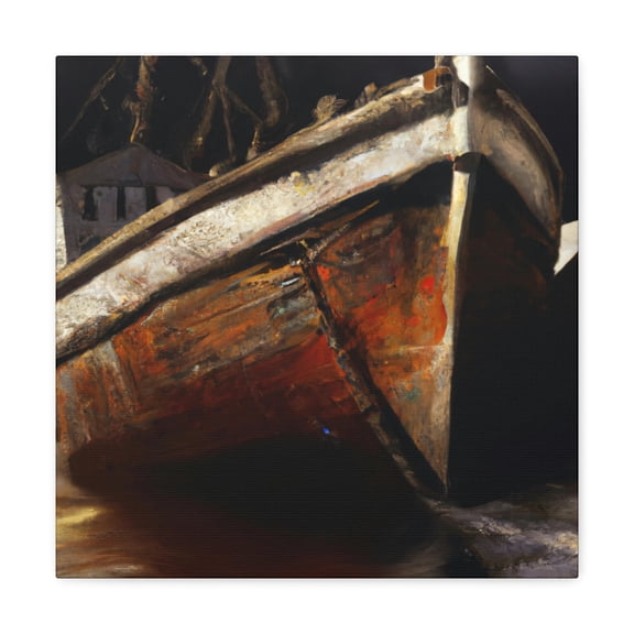 Mooring Of A Boat - Canvas
