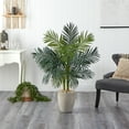 thumbnail image 3 of Nearly Natural 4.5' Golden Cane Palm Artificial Tree in Oval Planter, 3 of 3