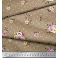 thumbnail image 3 of Soimoi Green Rayon Crepe Fabric Leaves,Small Circle & Floral Printed Craft Fabric by The Yard 46 Inch Wide, 3 of 3