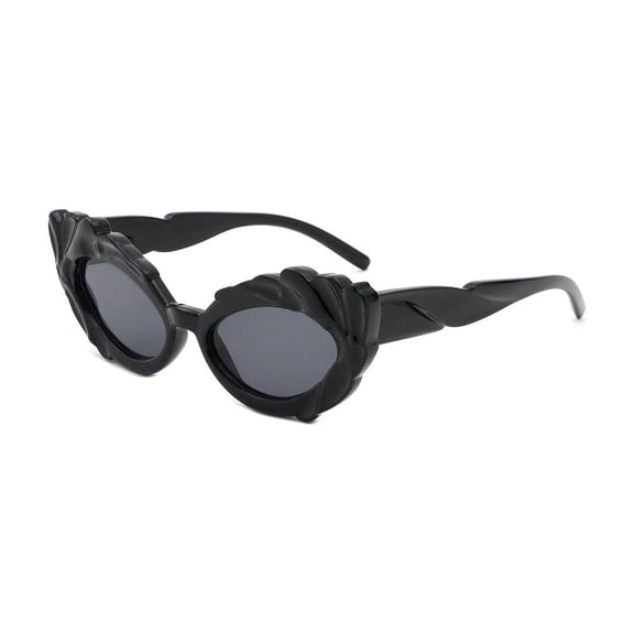 Black Narrow Frame Sunglasses - Dark Lens UV Protection Classic Minimalist Daily Eyewear