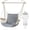 Light Grey, variant on [Upgraded] Hammock Chair Hanging Swing with Wooden Armrests;Steel Spreader Bar and Anti-Slip Rings;Cotton Woven Fabric;Up to 300 Lbs for Bedroom,Patio,Porch,Deck-Indoor Light Grey