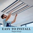 thumbnail image 5 of 4 Pack Minimalist Stripes Fluorescent Light Covers for Ceiling Lights Navy Blue Brown Grey Horizontal Stripe Modern Magnetic Ceiling Light Covers Overhead Light Filters for Office Classroom Home, 5 of 9