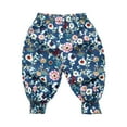 thumbnail image 3 of Esaierr Kids Girls Cotton Casual Pants for Baby Summer Resort Style Elastic Waist Trousers Toddler Printed Haren Seven-Minute Pants for 1-9 Years, 3 of 7
