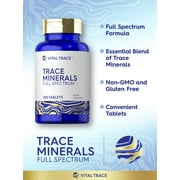Trace Minerals Supplement | 200 Tablets | Non-GMO & Gluten Free Complex | by Vital Trace