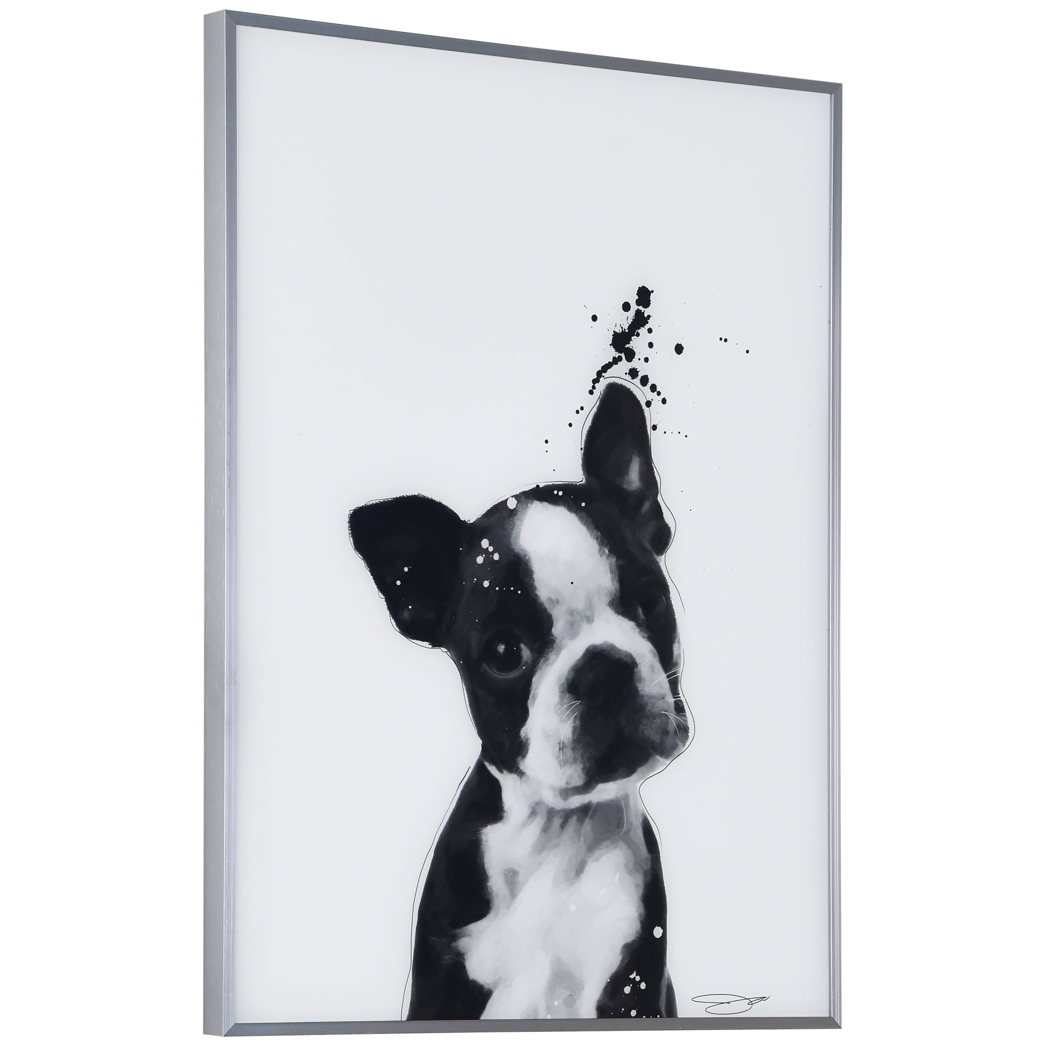 Empire Art Direct Pitbull Black and White Pet Paintings on