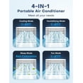 thumbnail image 2 of TEMEIKE Aires acondicionados portátiles 4 en 1, enfriador de aire evaporativo con 4 modos y 3 velocidades, temporizador de 15 horas para apagado automático inteligente, tanque de 2 galones para enfria, 2 of 5