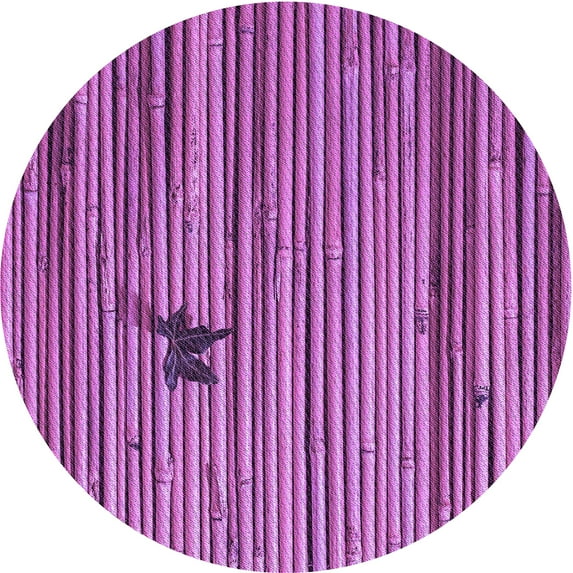 Ahgly Company Indoor Round Patterned Dark Magenta Purple Area Rugs, 8' Round