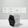 thumbnail image 3 of Lefu 1x 3A 6A 10A CW2B-T CW2C-T IEC Socket type power filter with light safety switch, 3 of 9