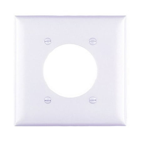 0.625' Hole Cover Plate - P&S White 2-Gang Single 2.156