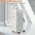 Top Rated Oil Filled Space Heaters Costway 1500W Indoor Use Powered Oil Filled Space Heater Electric