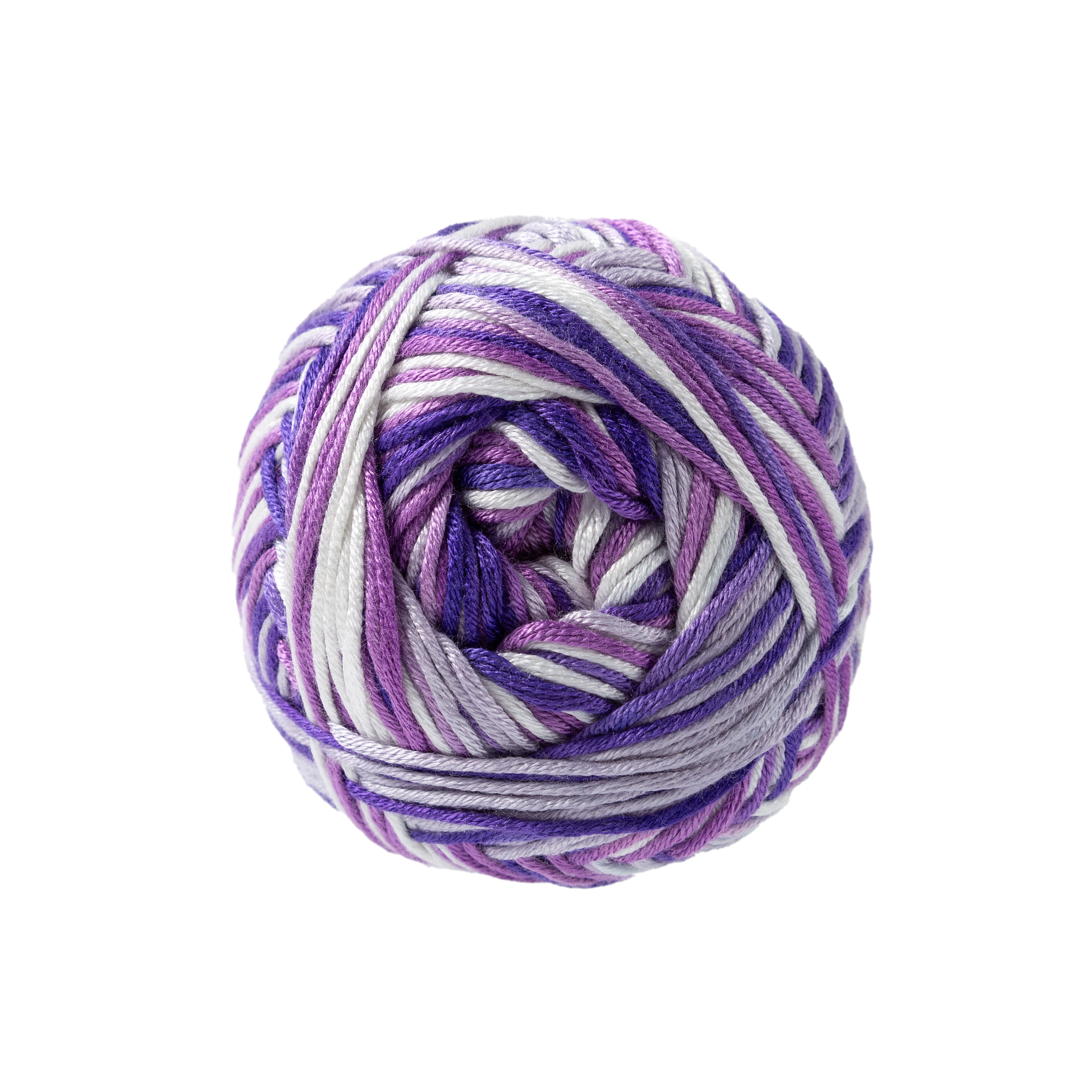 Loops & Threads Purple Silky Soft Multi Yarn - Light Weight Yarn for Knitting, Crochet, Weaving, Arts & Crafts, 15 Pack