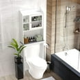 thumbnail image 3 of Over The Toilet Space Saver Organization Wood Storage Cabinet for Home, Bathroom,White, 3 of 7