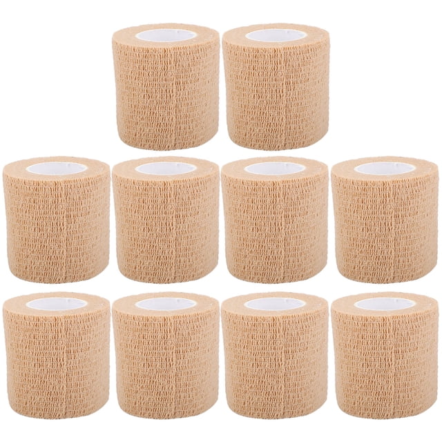 10 vendajes elásticos autoadhesivos para manos, piernas y dedos, gasa para el cuidado de la salud (color piel, 5 cm x 4,5 m, 2,0 x 177,2 pulgadas)
