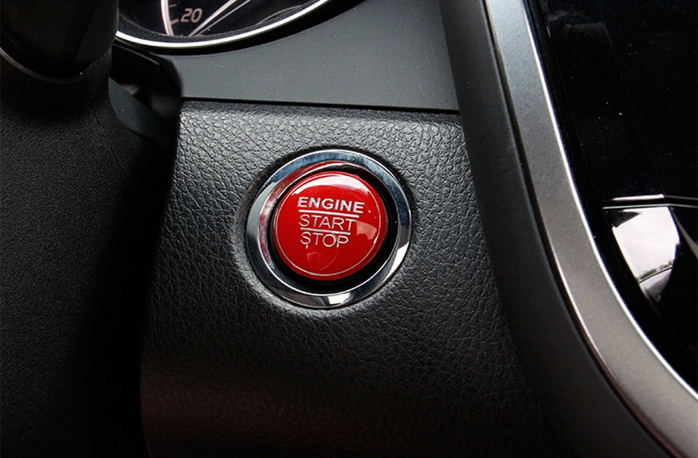 Alu Alloy Engine Start Stop Button Cover Ring For Toyota Camry 2018 Red//Black