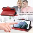 thumbnail image 4 of Case for Samsung Galaxy S21 FE 5G Cover Leather Wallet Folio Case Book Design Flip Magnetic Closure - Red, 4 of 5