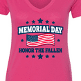 thumbnail image 4 of Inktastic Memorial Day Honor the Fallen with American Flag Women's V-Neck T-Shirt, 4 of 5