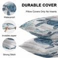 thumbnail image 4 of Waterproof Throw Pillow Covers Set of 2, 24x24 Inch Ocean Sea Turtle Decorative Pillowcases Outdoor Pillow Slip Cushion Covers Set for Couch Tent Summer Coastal Seaweed Vintage Wood Grain, 4 of 7