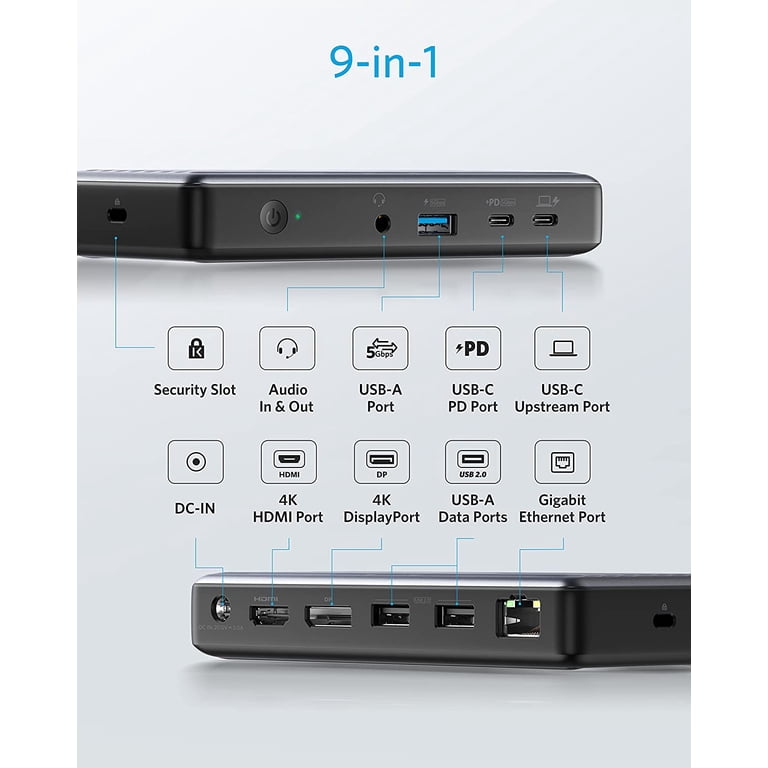 その他 Anker PowerExpand 9-in-1 USB-C PD Dock Anker PowerExpand 9-in-1 USB-C PD Dock, 60W Charging for Laptop
