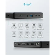 Anker USB C Docking Station, PowerExpand 9-in-1 USB-C PD Dock, 60W Charging for Laptop