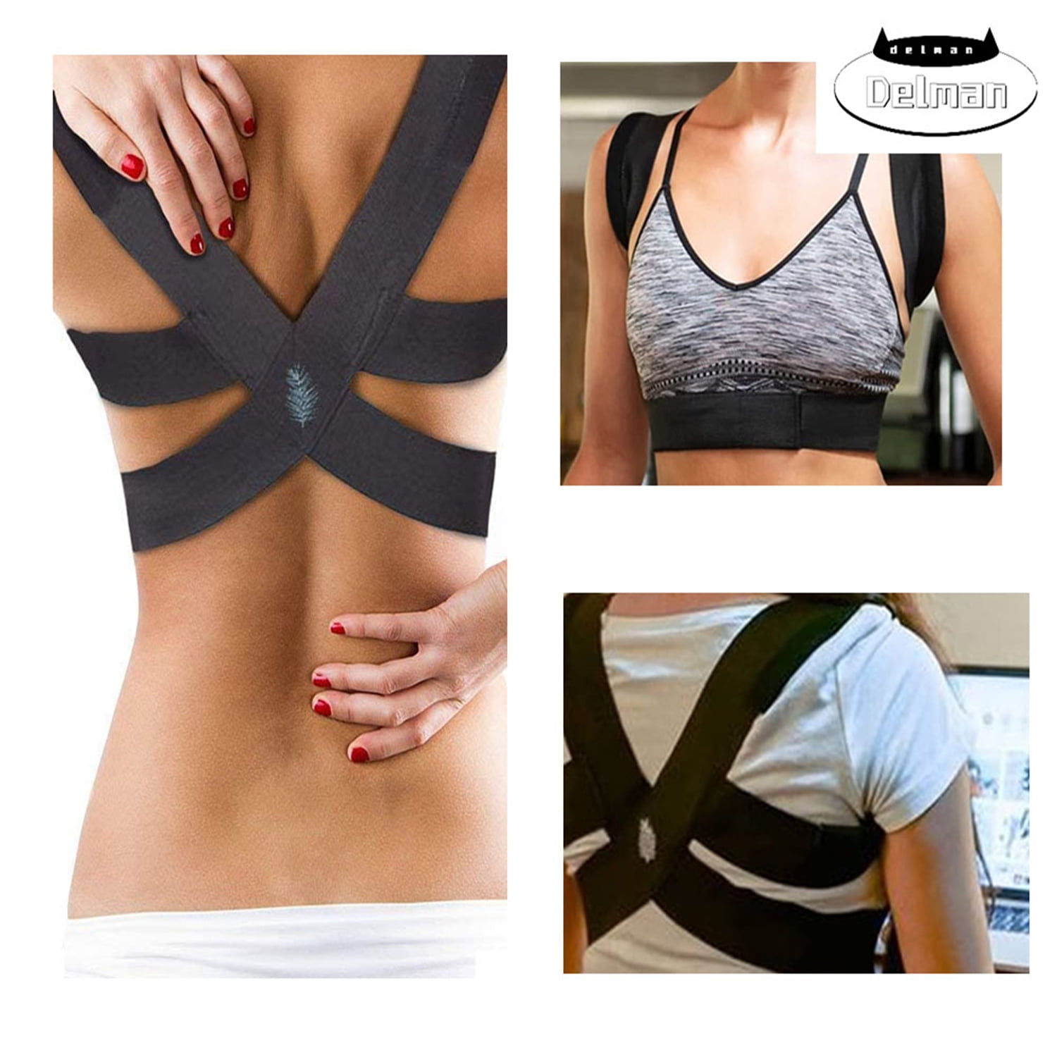  Posture Corrector - Fully Adjustable Breathable Clavicle Chest Back  Support Brace for Improves Posture & Provide Lumbar Support Back Pain  Relief - Perfect for Men & Women - X Small 