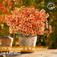thumbnail image 4 of Scidweet 24 Bundles Artificial Fall Flowers Outdoors, Autumn Fake Plants Faux Silk flowers Fall Decorations for Home Garden Porch Decor, Orange, 4 of 6