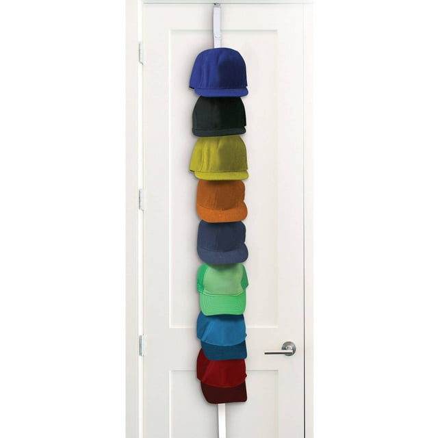 Multipurpose Over Door Organizer Eight Adjustable Vertical Strip Accessory Organizer Hats Purses Backpacks Scarves