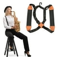 thumbnail image 1 of Saxophone Harness Strap Thicken Relieve Neck Pressure Adjustable Sax Shoulder Strap for Baritone Tenor Alto Saxophone, 1 of 7
