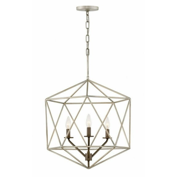 Modern Farmhouse Three Light Chandelier-Glacial Finish Bailey Street Home 81-Bel-4420963