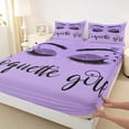 thumbnail image 3 of Castle Fairy Female Men Romantic Eyelash Bed Sheets,Bling Glitter Print King Sheets, 3 of 7