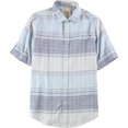 thumbnail image 1 of Tasso Elba - Camisa con botones a cuadros teñida cruzada para hombre, azul, mediano, 1 of 1