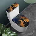 thumbnail image 3 of HELLHERO Happy Halloween Toilet Seat Covers Set 2 Pcs Set Comfortable and Practical Thanksgiving for Bathroom Home, Stretch, 3 of 8