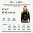 thumbnail image 6 of Haitryli Women's Ringmaster Costume Velvet Tassel Victorian Jacket Showman Cosplay Stage Shows Black 3XL, 6 of 6