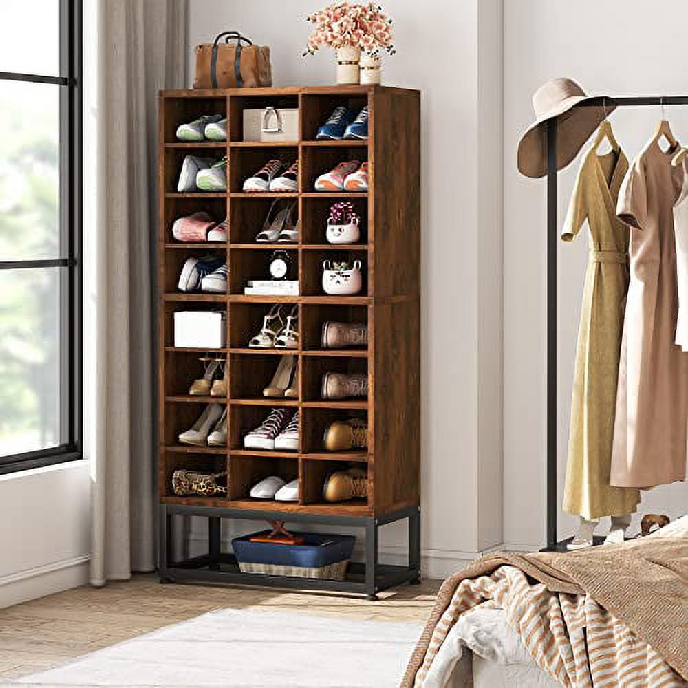 24 Pair Shoe Storage Cabinet Adjustable Shoe Rack Organizers, 8