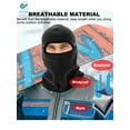 thumbnail image 6 of Deago Winter Windproof Fleece Ski Mask Balaclava Headwear Motorcycle Thermal Face Mask Bandanas (Black), 6 of 9