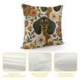 thumbnail image 4 of BCIIG Cute Dachshund Throw Pillow Covers Watercolor Cartoon Botanical Flowers Cushion Covers for Kids Boys Girls Lovely Dog Rustic Style Dreamy Pillow Cases for Living Room Office  12x12in, 4 of 5