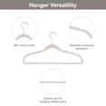 thumbnail image 3 of Better Homes & Gardens Beige Ultra Slim Velvet Non-Slip Clothes Hangers 30 Pack, 3 of 9