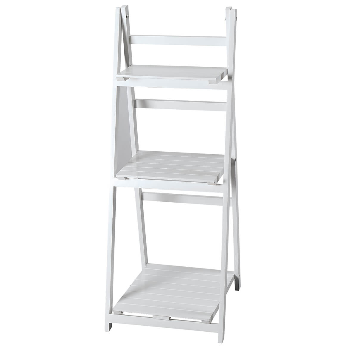 Oakridge Freestanding 3 Tier Ladder, White Freestanding Shelves
