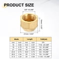 thumbnail image 2 of 4Pack 3/8" Tube OD Brass Flare Cap, 5/8"-18 UNF Female Thread SAE Pipe Fitting, 2 of 6
