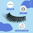 thumbnail image 5 of BEPHOLAN 3 Pairs False Eyelashes Faux Mink Lashes Synthetic Fiber Material Strip Fake Eyelashes Natural Look Lashes Reusable 100% Handmade XMZ24, 5 of 7