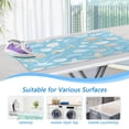 thumbnail image 5 of Ironing Mat Portable Ironing Blanket for Table Top Travel Ironing Pad for Washer Dryer 27.6" x 47.2" Light Blue Seashells and Starfish, 5 of 6