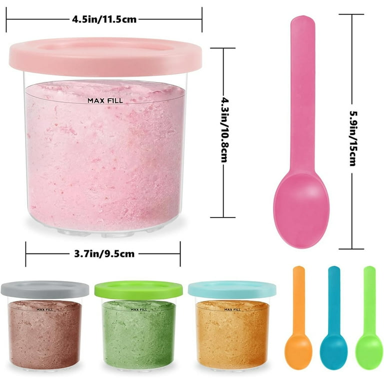 Creami Pints and Lids for Ninja - 4 Pack Ice Cream Pint Creami Pints and Lids for Ninja - 4 Pack Ice Cream Pint