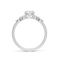 thumbnail image 2 of ANGARA Lab Grown Diamond Side Stone Engagement Ring for Women in 14K White Gold (Size-5.9mm| Color-F-G| Clarity-VS) | April Birthstone, Anniversary, Jewelry Gift for Women | Lab-Grown Diamond Ring, 2 of 8