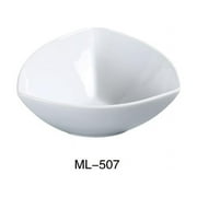 7 in. Porcelain Triangle Bowl, Super White - 24 oz - Pack of 24
