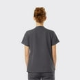 thumbnail image 2 of SPECTRUM UNIFORMS Wynd Women's Tuckable Scrub Top V-Neck Soft Fabric, Outfit Ideal for Women at Hospital Workspace, Medical Practice, Medical Professionals, and Nurses Steel Grey, 2 of 4