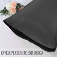 thumbnail image 2 of PiccoCasa 4 Pack Silk Satin Pillowcases Envelope Pillow Covers Queen Black, 2 of 8