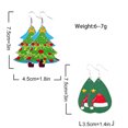 thumbnail image 3 of Christmas Faux Leather Earrings Santa Xmas Tree Snowman Earrings Dangle Earrings, 3 of 10